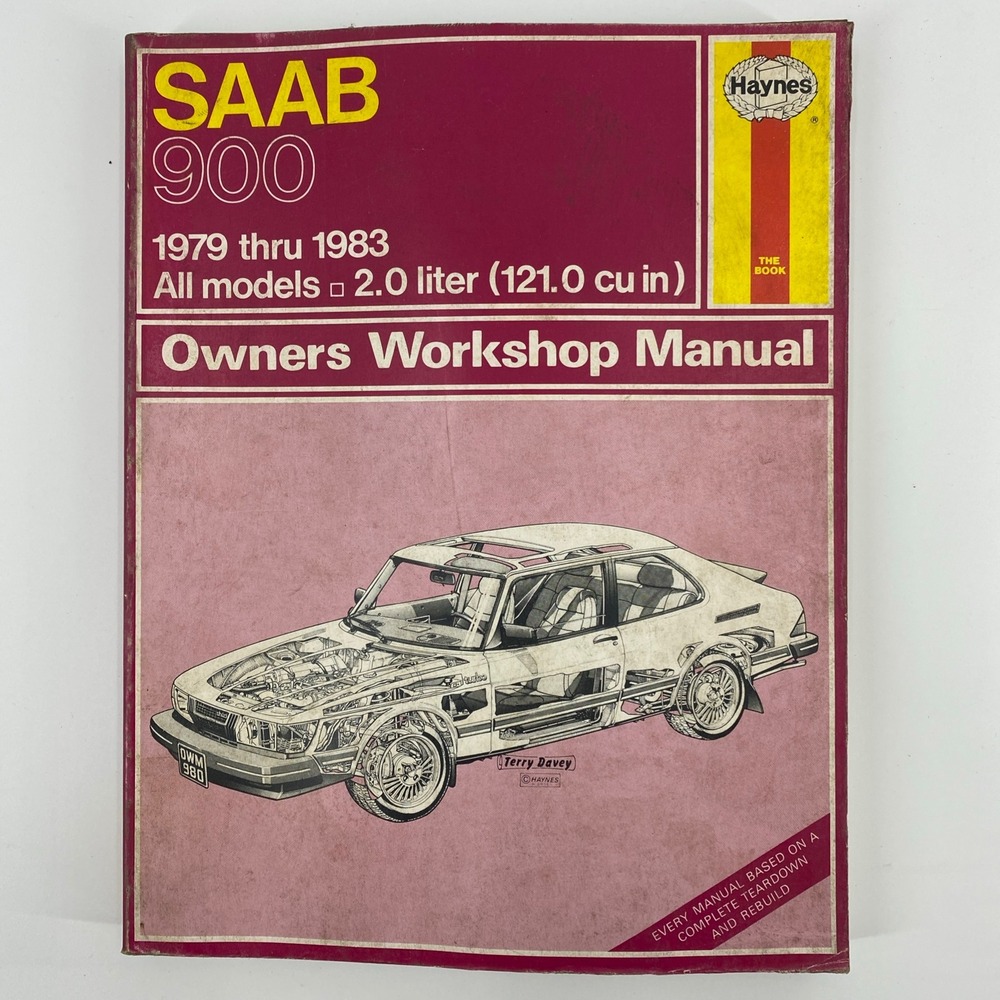 Haynes Saab 900 Owners Workshop Manual 1979-1983 2.0L Repair Guide Book